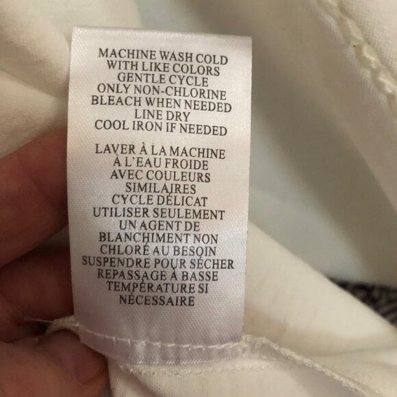 Como Blu Crochet Detail Summer Weight blouse - eggshell XL NWT - Picture 10 of 11